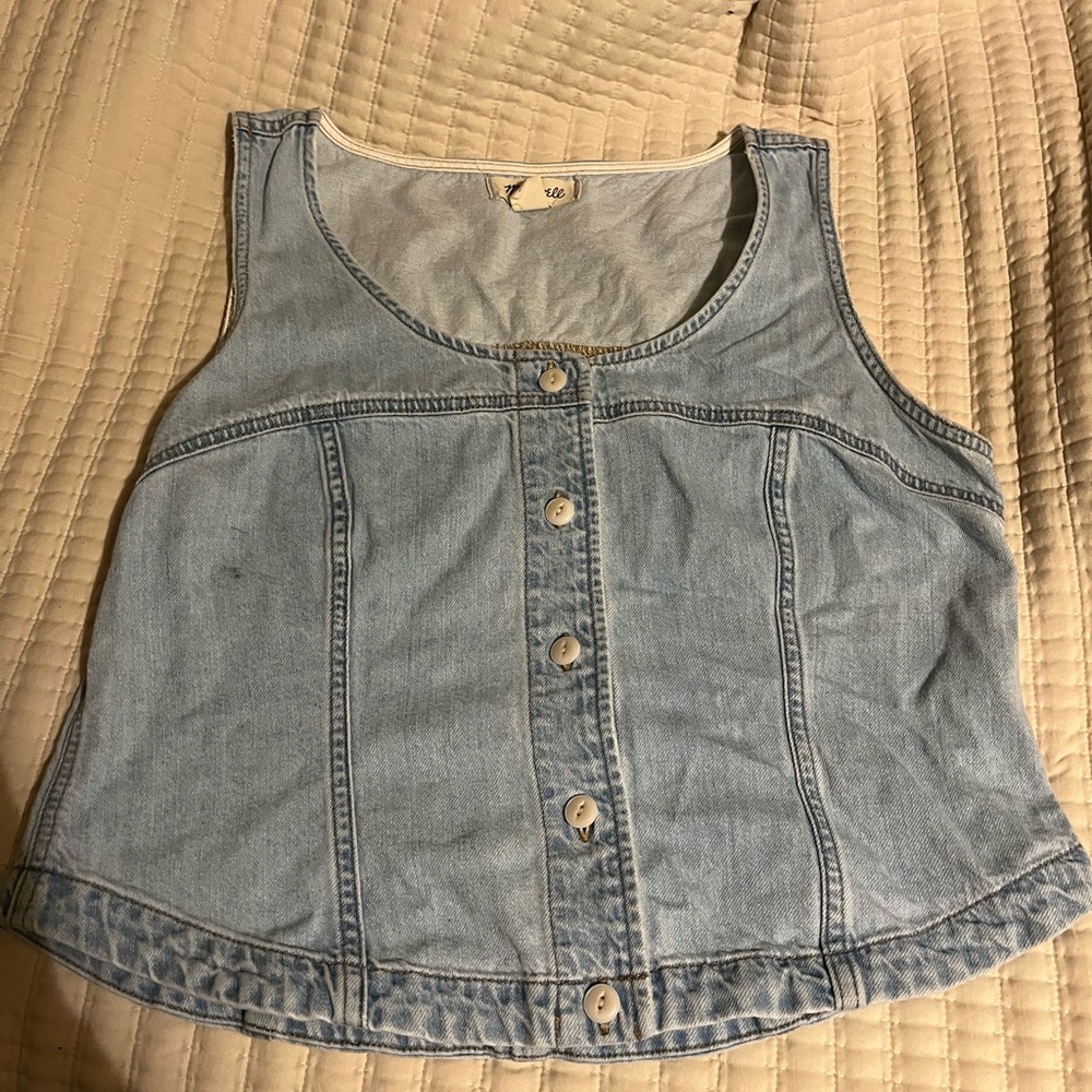 Madewell Light Blue Denim Top